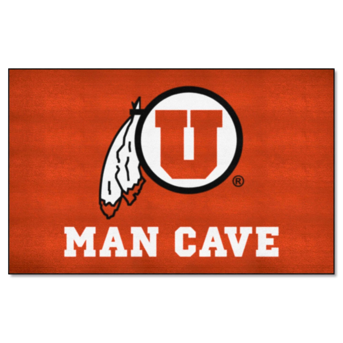 FANMATS 14707 Utah Utes Man Cave UltiMat Rug - 5ft. x 8ft.| Sports Fan Area Rug, Home Decor Rug and Tailgating Mat