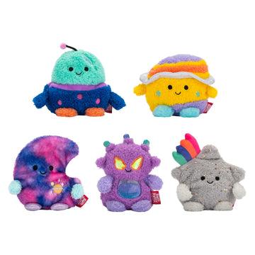 Bumbumz 4.5-Inch Cosmicbumz Plush 5-Pack - Cosmic Shooting Star Sandra, Martian Major, Cosmic Moon Mo, Rocket Ship Rafa, Saturn