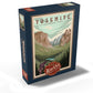 Mypuzzle Yosemite National Park - Yosemite Valley, Vintage Travel Poster - Premium 500 Piece Jigsaw Puzzle For Adults