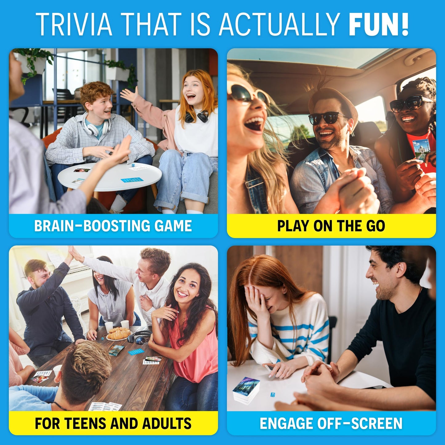 The World Game Super Trivia Board Game - 1200 Questions - Fun for Teens & Adults - Model ST-2411-EN3 - Perfect for Parties