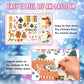 VABAMNA Christmas Party Favors for Kids - 48 Sheets Make a Gingerbread House DIY Craft Stickers Scenes for Xmas Tree Holiday Act