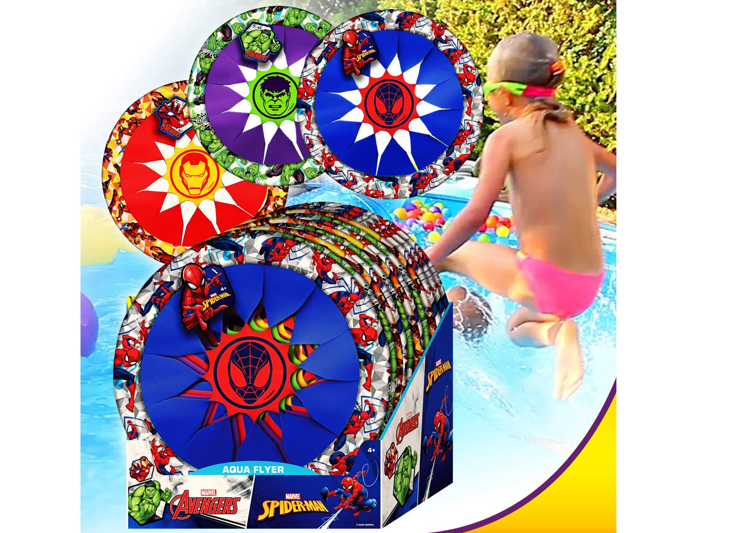 JA-RU Marvel Soft & Safe Frisbee tossing Disc 12 (1 Spiderman Disc) Spiderman Hulk & Iron Man Flying Discs for Kids Boy Toys. Fidget Beach Pool Outdoor Outside Toys Family Game A-6827-1