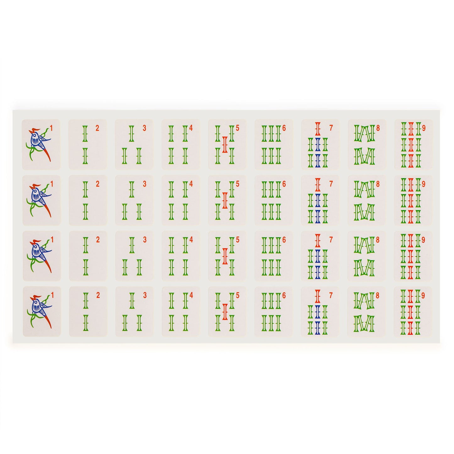 Yellow Mountain Imports Set Of 180 American Mahjong Tile Decal Stickers - Made