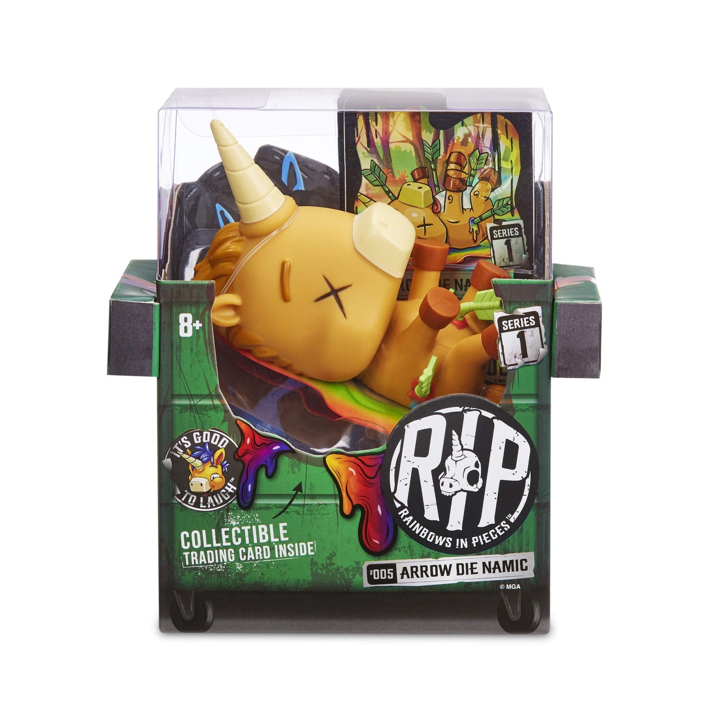 Mga Entertainment R.I.P. Rainbows In Pieces Gnarly, Messed Up Unicorn Character Arrow Die Namic, Multicolor