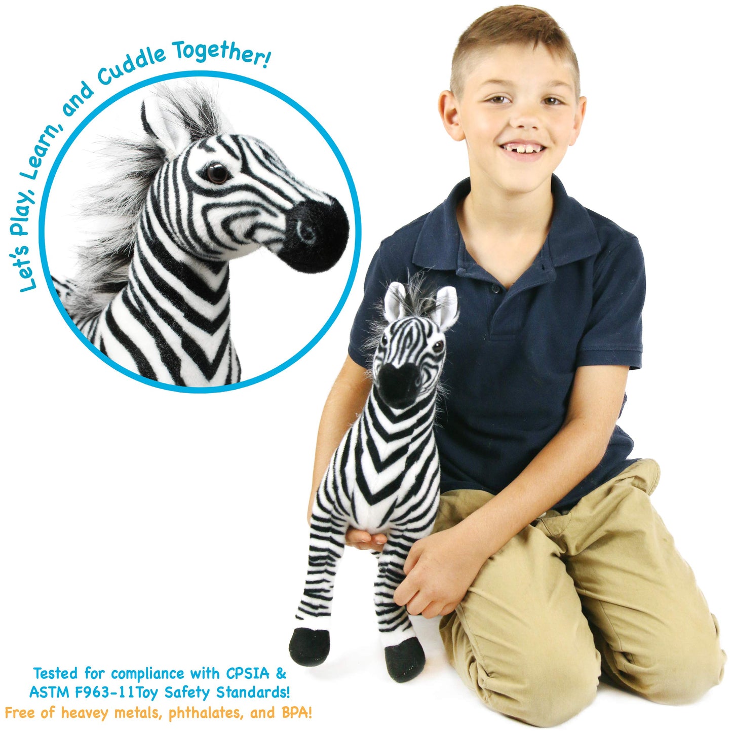 Tigerhart Zebenjo The Zebra - 16 Inch Stuffed Animal Plush