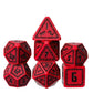 HDdais DND Dice Set, 7PCS Polyhedral Dice Set D&D for MTG Dungeons and Dragons Role Playing Game(Red)
