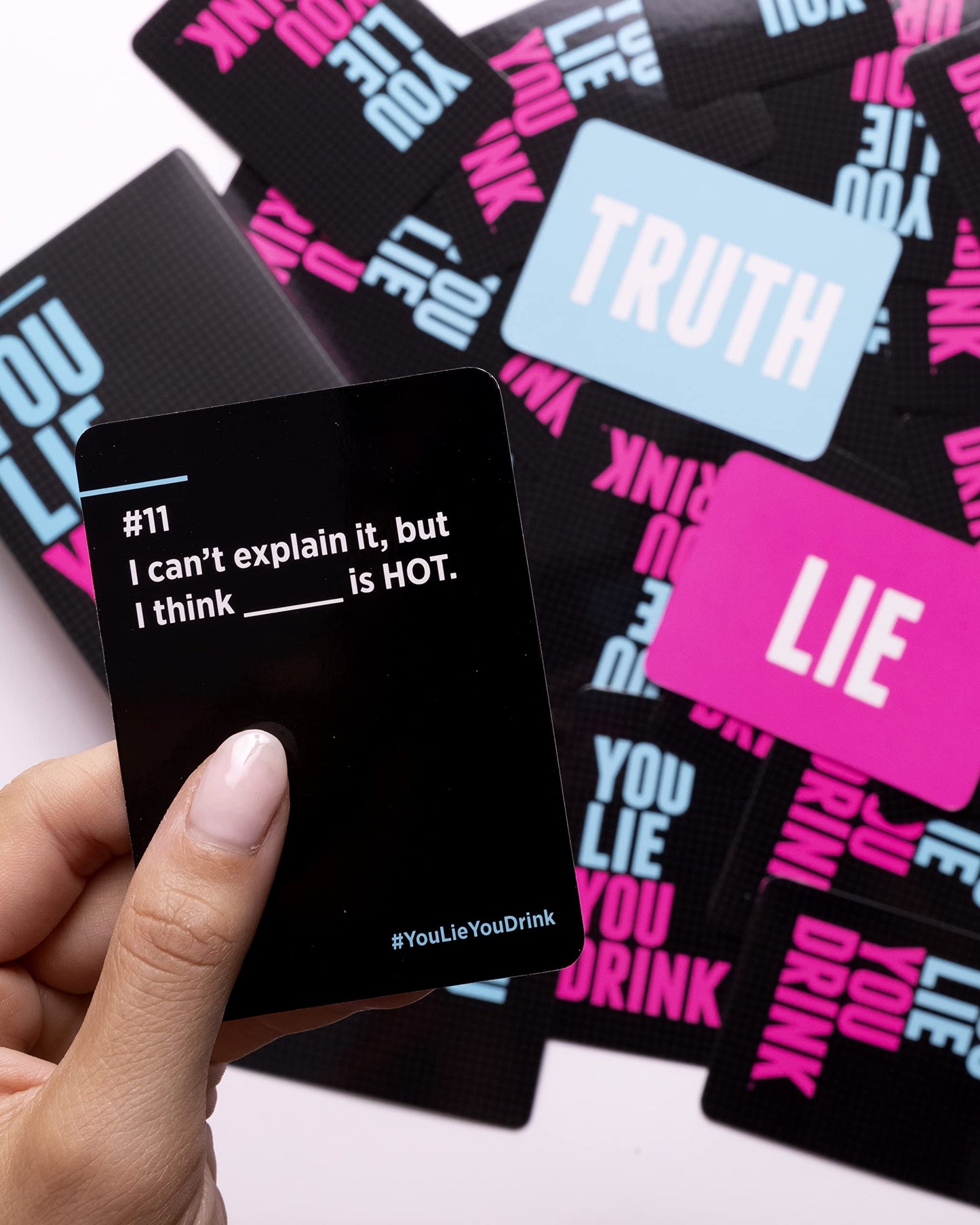 DSS Games You Lie You Drink Party Game - Medium Pink Cardstock, Model 859575007330