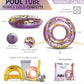 CoTa Global Inflatable Pool Float - Purple Gold Sparkle Confetti, Large 36" Water Ring for Beach & Pool Fun