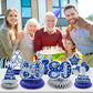 8Pcs Blue 80Th Birthday Decorations Navy Blue Silver Happy 80Th Birthday Table Honeycomb Centerpieces For Table Decor 80Th Birthday Table Topper For Men Women 80Th Birthday Anniversary Party Supplies