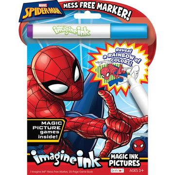 Bendon Magic Ink Pictures Imagine Ink Game Book With Mess Free Marker (Spider-Man)