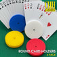 CHH 4 Piece Round Card Holders, Rubber, Red, White, Yellow & Blue, Model 2721