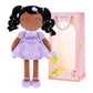 Gloveleya Personalized Curly Doll With Your Name - Cute Custom Tanned Purple Soft Plush Doll For Girls Plush Doll Customized Gifts