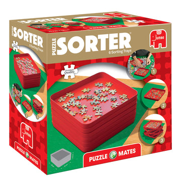 Jumbo Puzzles - Puzzle Mates Sorting Trays - Practical Storage For Puzzle Pieces, Multi Colours