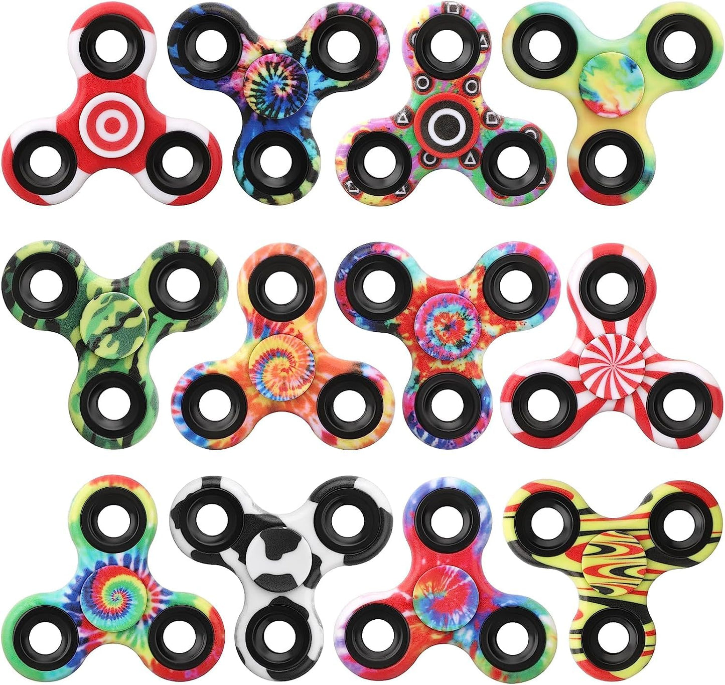 12 Pack Fidget Spinner Toy Bulk For Kids Adults, Metal Tri-Spinner Fidget Set, Hand Spinner For Stress Relief, Easter Birthday G