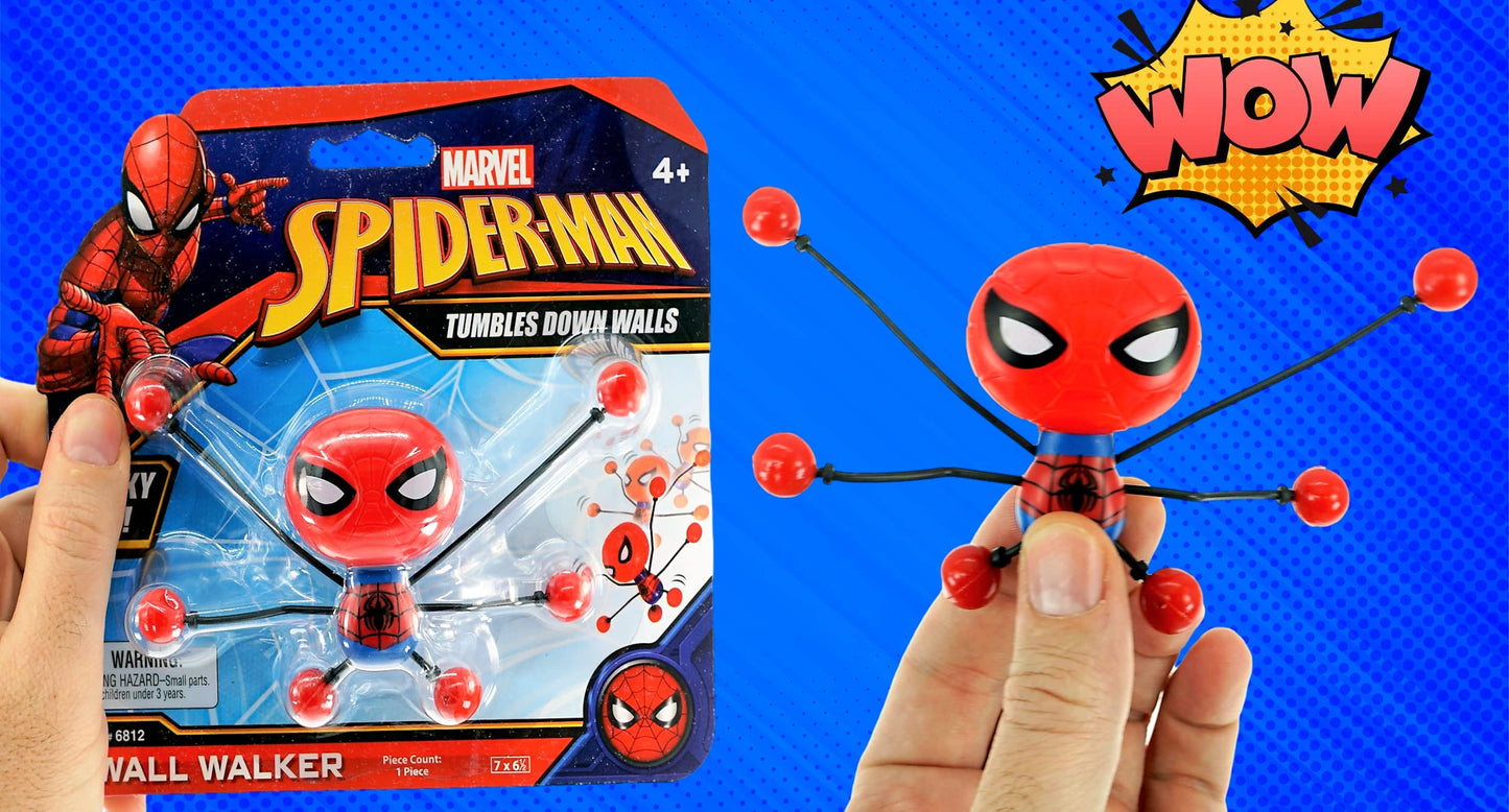 JA-RU Marvel Spiderman Toy Figure Sticky Wall Crawlers for Kids (24 Units) Super Hero Stretchy Fidget Toy. Stress Relief. Bulk Goody Bags for Kids Birthday. 6812-24