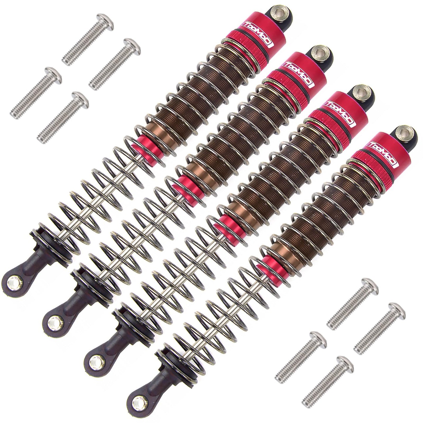 TOOMOD 1/10 110mm RC Oil filled Shock Absorbers kit for Tamiya Bullhead Super Clod Buster TRX4 Axial SCX10 D90 Crawler Car Buggy