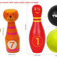Toys of Wood Oxford Wooden Skittles Set - 10 Pin Bowling for Kids, Multicolour, 16.5x17x15cm, Model TW135, Fun Learning Toy