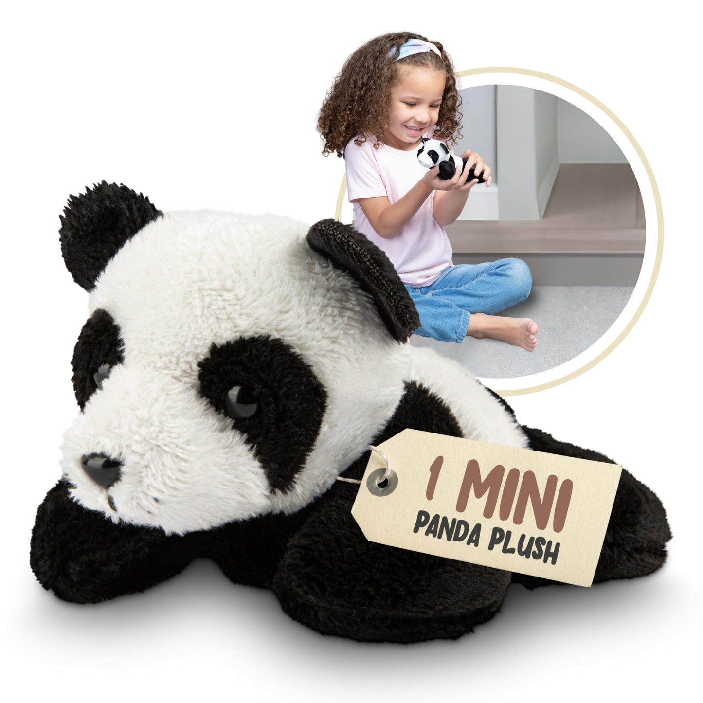 Forest & Twelfth Stuffed Panda, Single Mini Stuffed Animal Plush Toy For Kids, Jungle Party Favors And Goody Bags, Classroom Treasure Box Prizes, Stocking Stuffers (Panda)