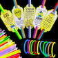 MiniInflat 50 Sets Christian Let Your Light Shine Glow Sticks with Cards Gift for Kids Include 50 Religious Mattehew 5:16 Gift T