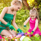 Kids Gardening Tools Set- Watering Can Toy Set With Kids Gloves, Shovel Hand Rake, Made Of Metal With Sturdy Plastic Handle- Tod