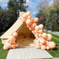200 Pieces Pastel Orange Balloons Peach Balloons Garland Arch Kit Light Orange Balloons Different Sizes For Birthday Baby Shower