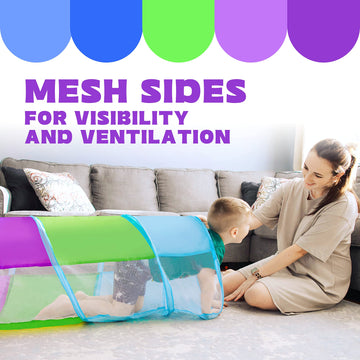 Kids Play Tunnel For Toddlers 1-3, Tunnels For Kids To Crawl Through Indoor Outdoor Pop Up Play Tent For Toddler Babies Children