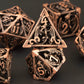 KERWELLSI Hollow DND Dice Set D&D with Gifts Box, 7pcs Polyhedral Metal D and D Dice for Role Playing Game, Dungeon Dragon Dice