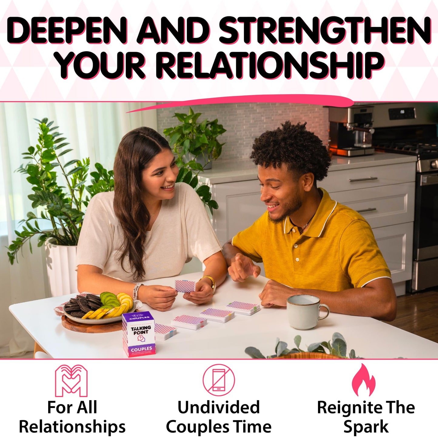 TALKING POINT CARDS Conversation Cards for Couples - 200 Engaging Questions, Small, Multicolor, Paper