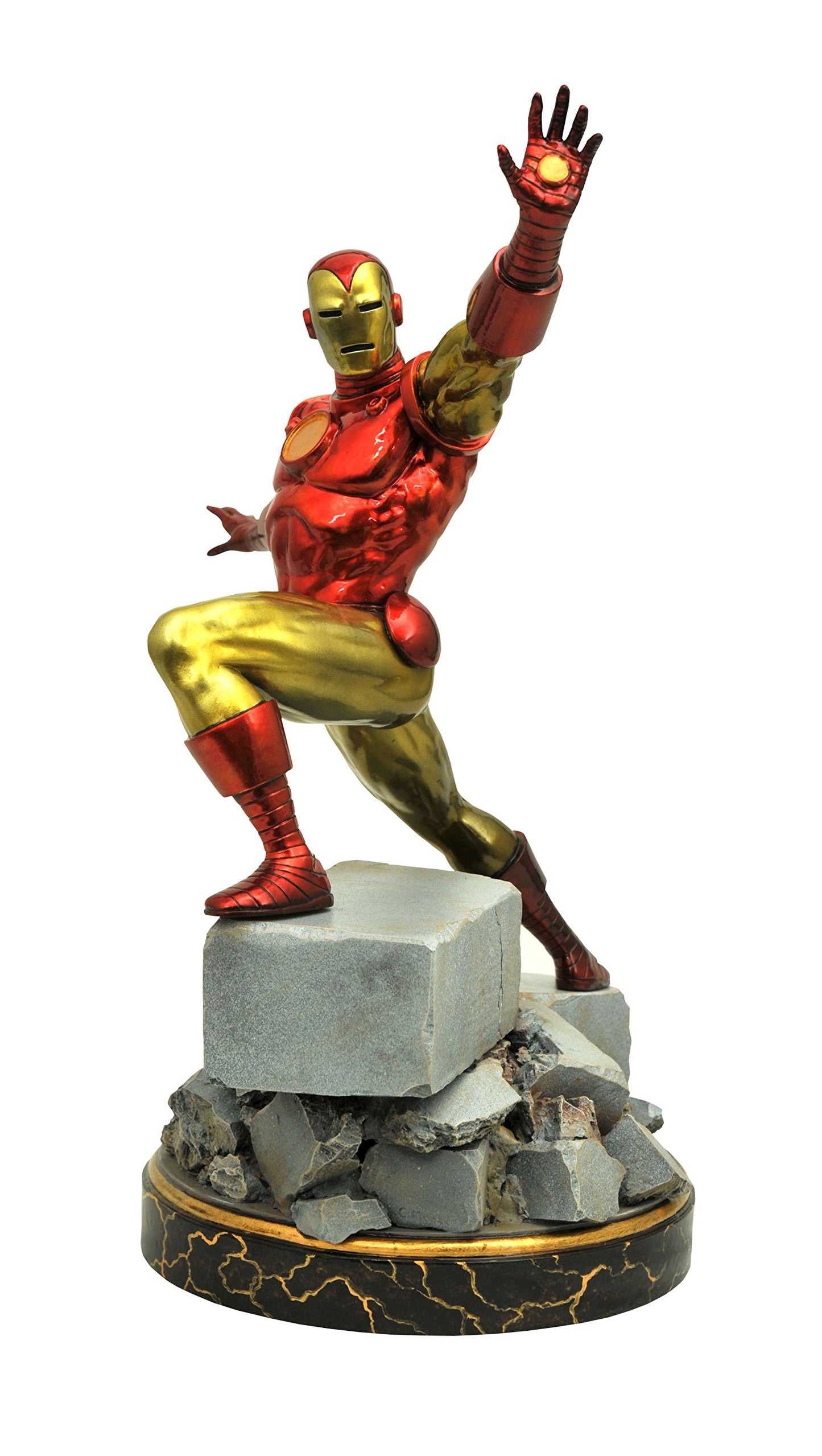 Diamond Select Toys Marvel Premier Collection Classic Iron Man Resin Statue, Red-And-Gold