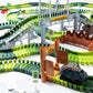 Coroiesty 268 PCS Dinosaur Race Track Set - Glow in The Dark, Flexible DIY Track for Kids 3-9, Green, Includes 2 Dinosaur Cars