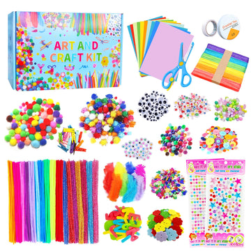 Itopstar Arts and Crafts Supplies Kit Craft Set for Kids-Art Supplies Kids Art Supplies Great for Preschool, Homeschool and Kind