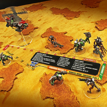 LITKO Gauge Set | Compatible with Warhammer 40K 10th Edition | Movement | Shooting | Fight | Close Combat | WH40K Templates (12-Inch Movement and Shooting Gaug)
