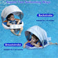 Luckclubtojoy Baby Float with Canopy, UV Protection, Safety Buckle, Large for 3-24 Months, Green, Model B50329W04O-NGCTRURBKMH