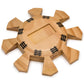Yellow Mountain Imports Mexican Train Complete Set With Double 12 Number Dominoes, Wooden Hub, Die Cast Train Markers, And Scorepad