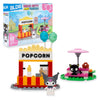 BLDR Hello Kitty and Friends Kuromis Popcorn Stand Building Set - Kuromi & Chococat Poseable Minifigures - Gifts for Kids & Sanr