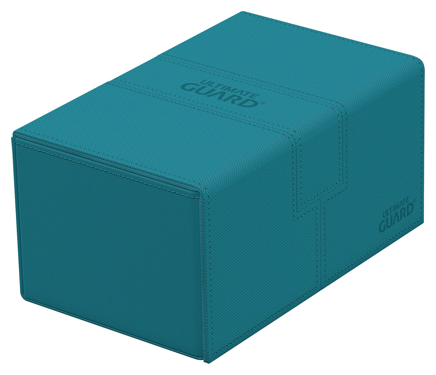 Ultimate Guard Twin Flip'n'Tray 160+, Deck Case for 160 Double-Sleeved TCG Cards + Dice Tray, Petrol, Independent Magnetic Closu