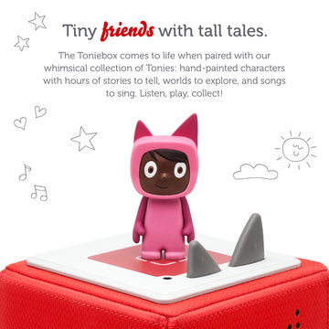 Tonies Creative Audio Character - Record And Upload Up To 90 Minutes Of Your Own Stories And Songs - Pink/Dark