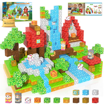 Magnetic Blocks - Build Mine Magnet World Set For Kids Age 3-5 6-8, Stem Sensory Toys For Toddlers, Gifts For 3+ Years Old Girls