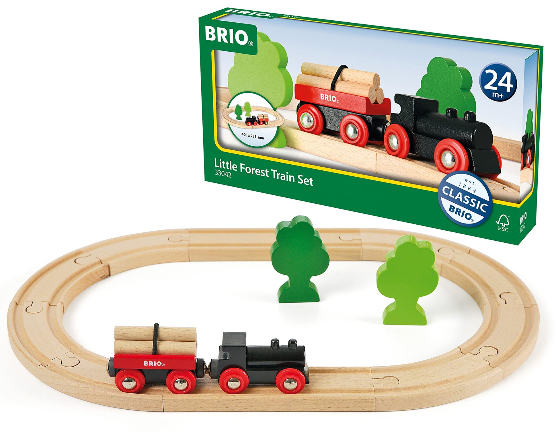 BRIO World - 33042 Little Forest Train Set - enhanced 18-Piece Wooden Toy Train Set with Track and Accessories | Perfect for Kids Ages 3 and Up | FSC Certified for Sustainability