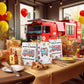 Hapibidesign Watercolor Firetruck Party Favor Bags - 24 Pcs Firetruck Party Candy Bags With Stickers - Firetruck Goodie Gift Tre