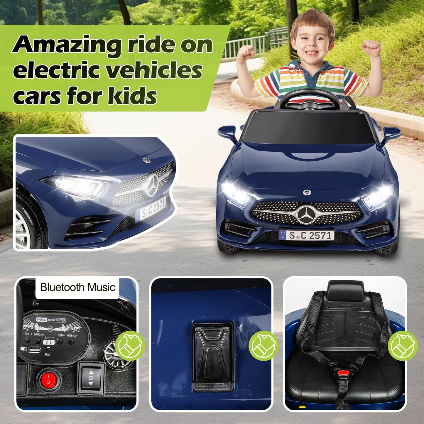 Fxiona Kids Electric Cars For Toddler Ride On With Parent Remote Control Vehicles For Girl And Boy Ride In 12V Battery Power 4 W