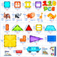 Magnetic Tiles 110PCS 3D Animals Magnet Tiles with 2 Cars Kids Magnet Building Blocks STEM Educational Magnet Toy Set Constructi