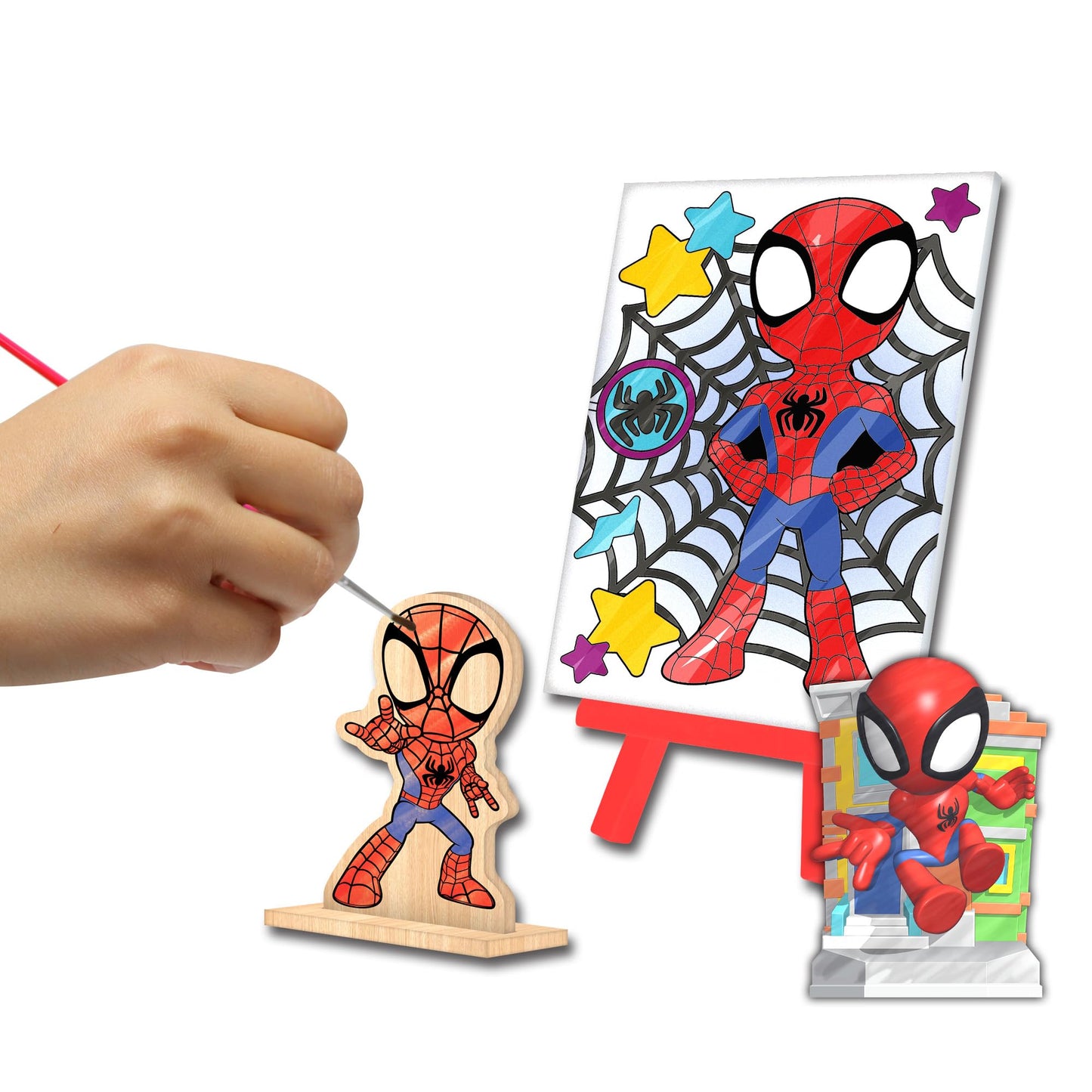 Spidey and his Amazing Friends 5 in 1 Creativity Tub, 50-Piece Preschool Arts and Crafts Activity Set, Kids Toys for Ages 3 Up