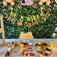 Avezano Flower Photography Backdrop Green Spring Grass Lawn Party Background Floral Grass Birthday Baby Shower Miss to Mrs Weddi