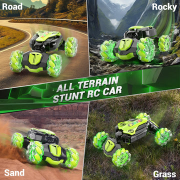 Gesture Sensing RC Stunt Car - Best Gifts for Boys 6-12 Year Old 360 Rotating 2.4Ghz 4WD Remote Control Transform Hand Controlle