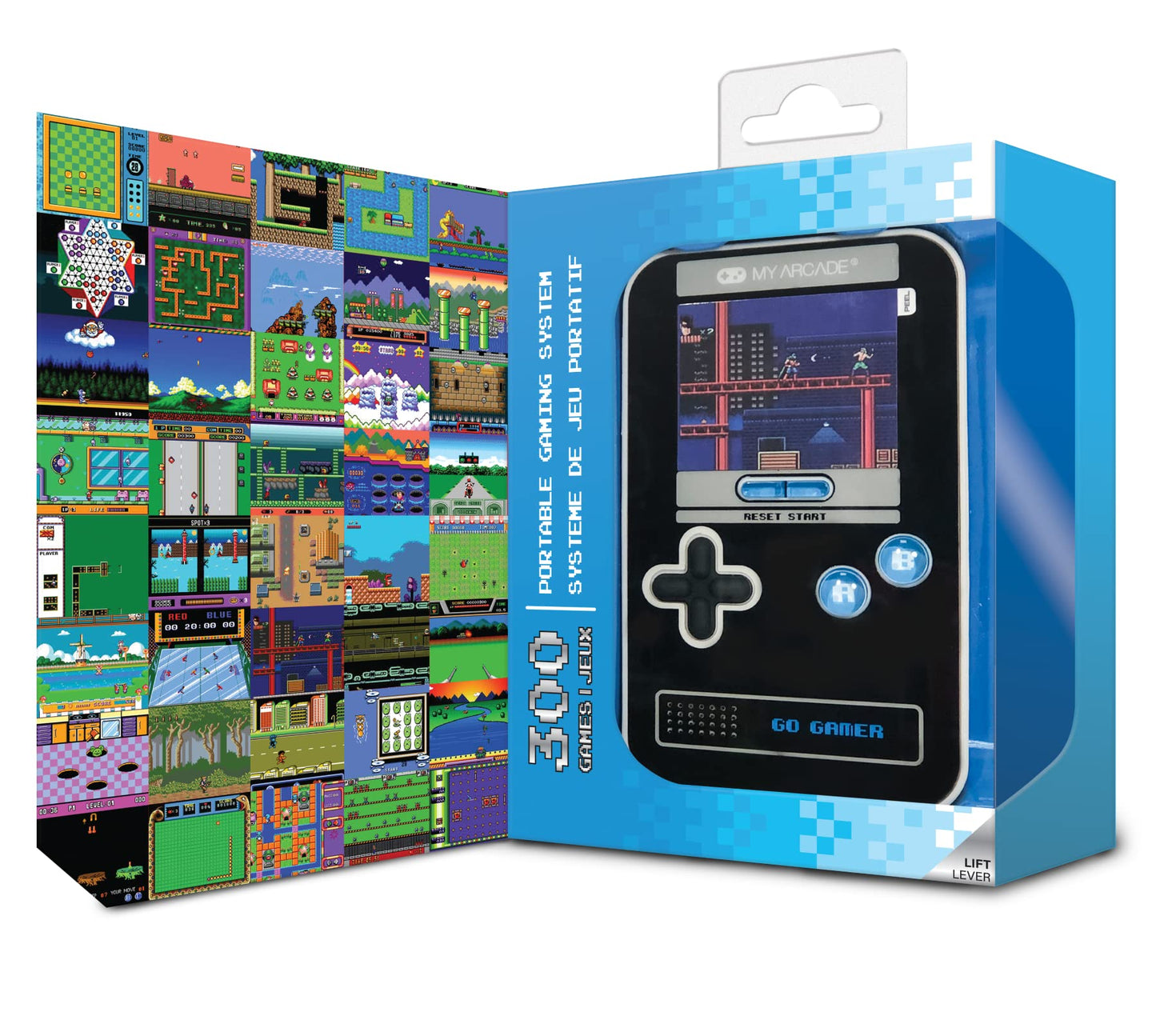 My Arcade Go Gamer Classic-Blue: Portable Electronic Game Console with 300 Games, Full Color 2.5'' Screen- Fun for The Entire Fa
