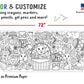 Tiny Expressions Easter Coloring Tablecloth For Kids - Rolled, No Creases 30' X 72' Giant Coloring Poster To Color On - Kids Easter Activities