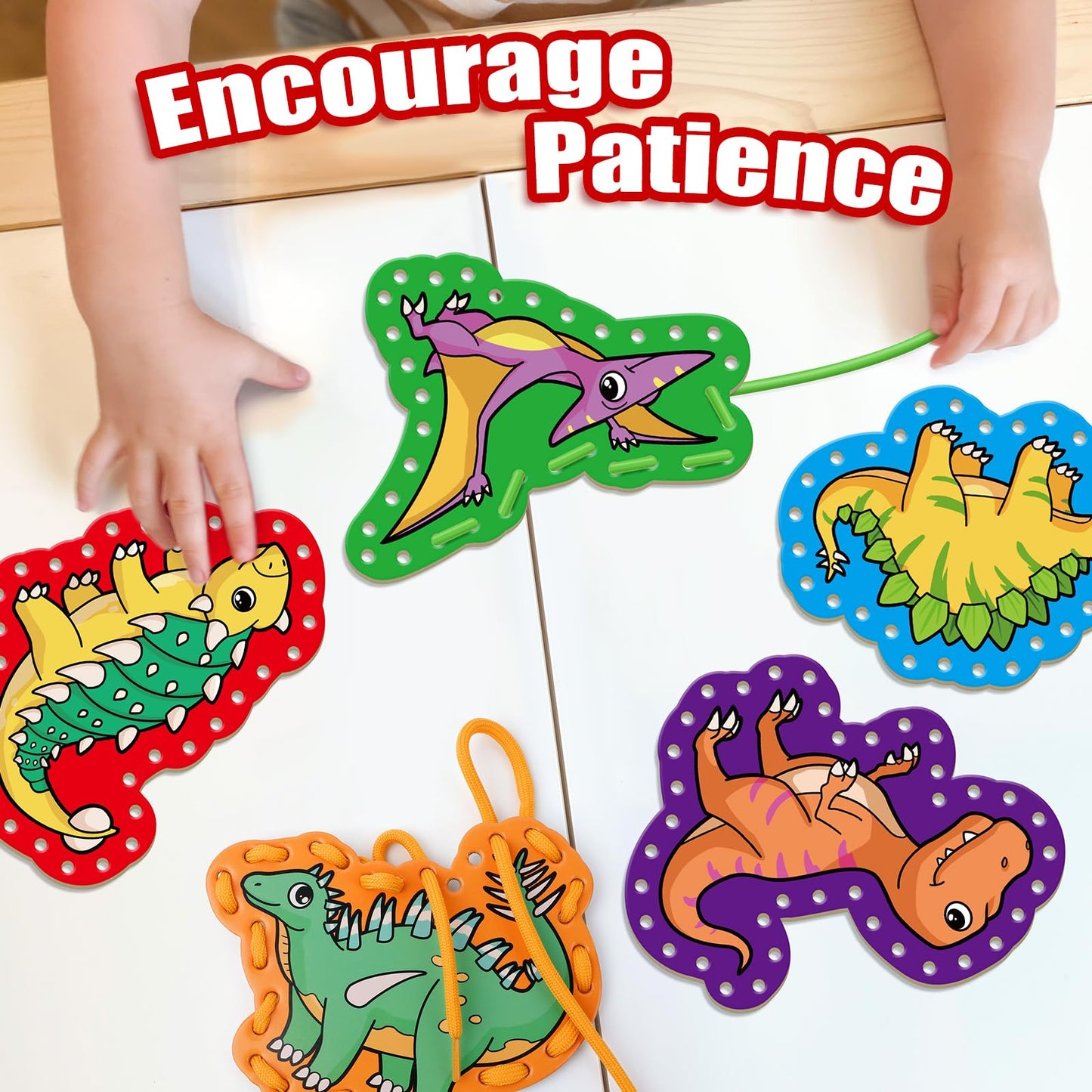 Quilinz Lacing Cards,Sewing Kit for Kids,Fine Motor Toys,Shoe Tying Practice,Classroom Must Haves,Manipulatives for Preschoolers