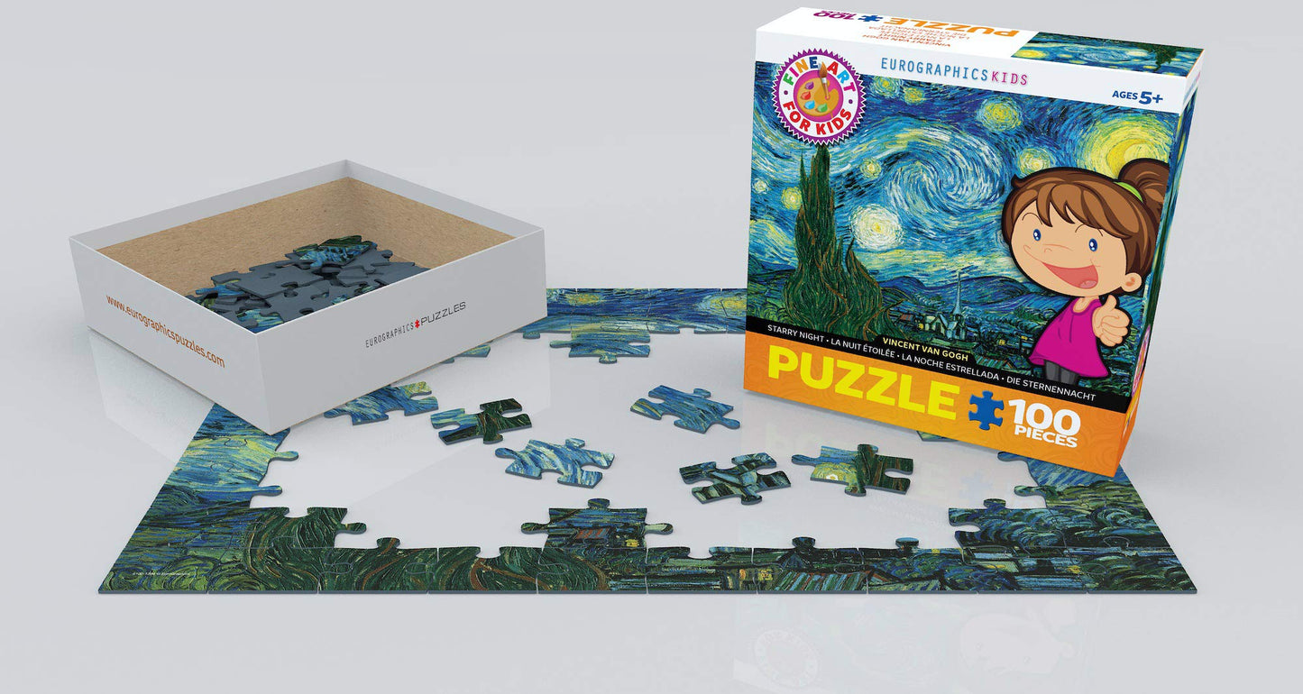 Eurographics Starry Night By Vincent Van Gogh 100-Piece Puzzle