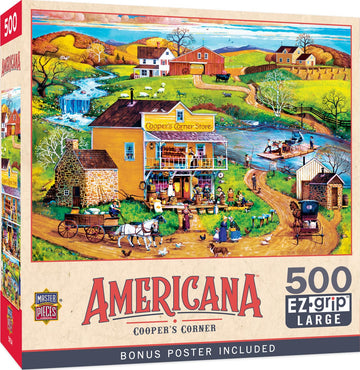 Masterpieces 500 Piece Ez Grip Jigsaw Puzzle For Adults, Family, Or Youth - Cooper'S Corner - 19.25''X26.75''